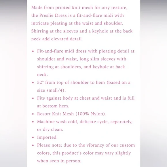 Lilly Pulitzer Preslie Long Sleeve Mesh Midi Dress - Picture 6 of 9